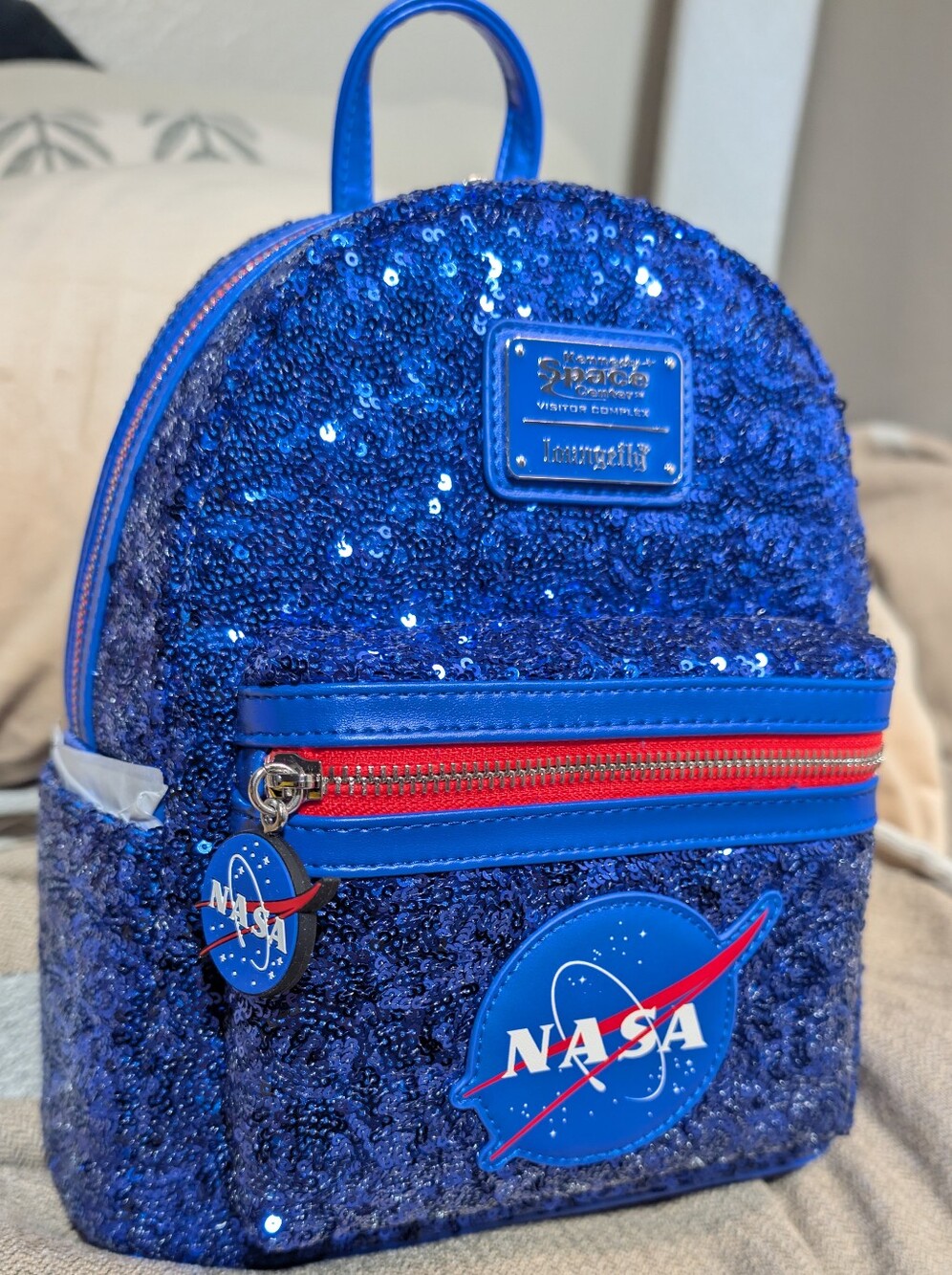 Loungefly NASA Blue Sequin Mini Backpack